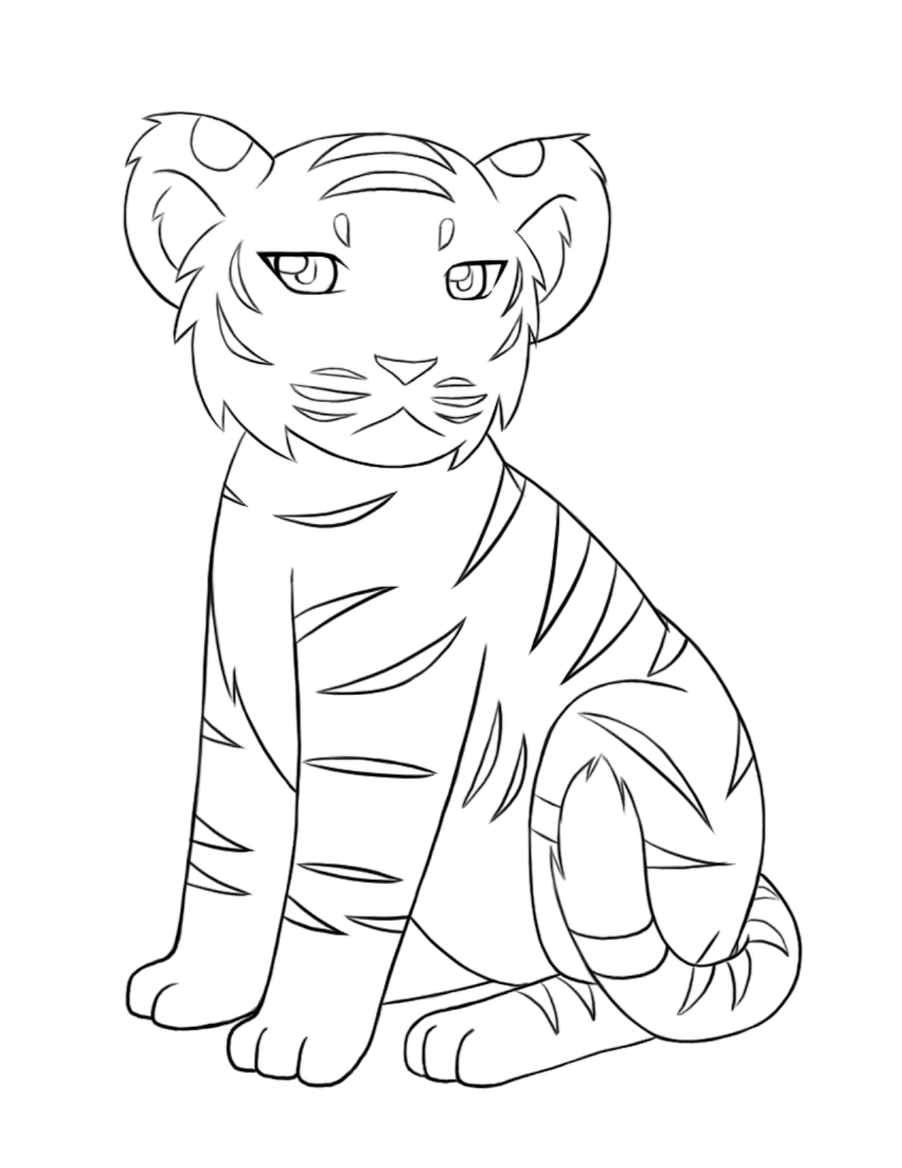 Tiger Coloring Pages for Kids Printable 30