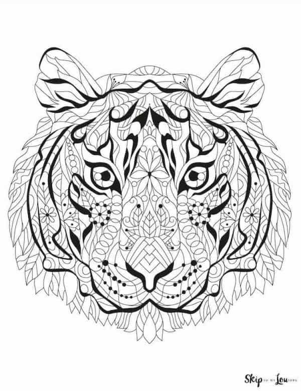 Tiger Coloring Pages for Kids Printable 38