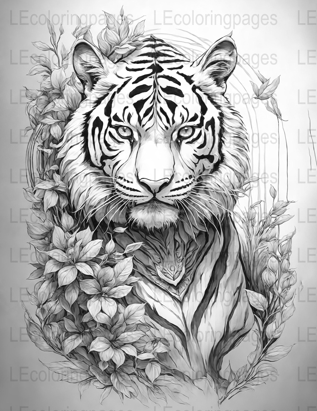 Tiger Coloring Pages for Kids Printable 43