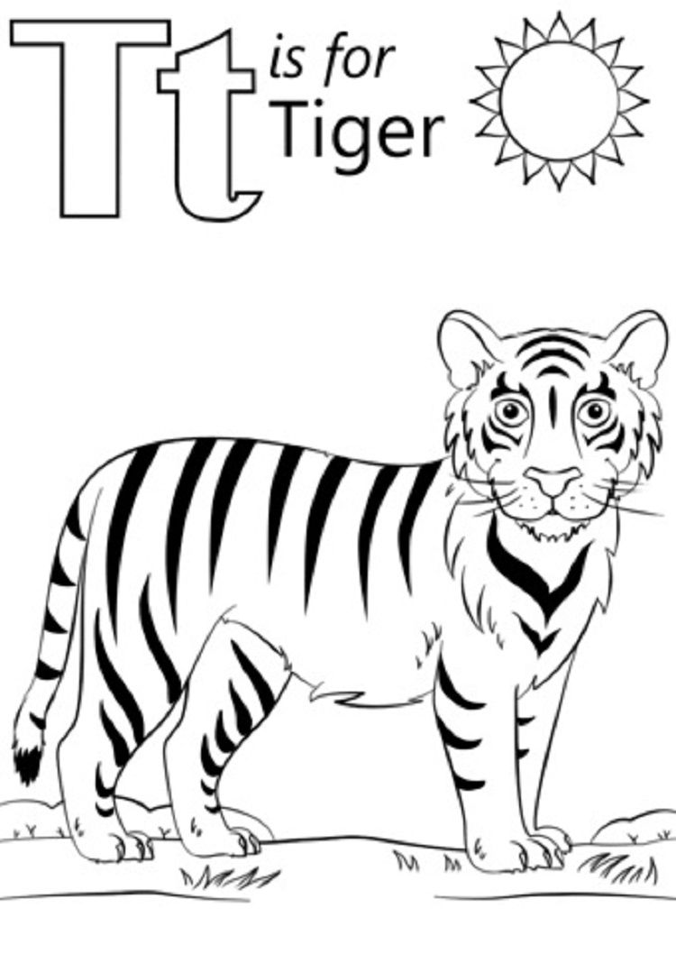 Tiger Coloring Pages for Kids Printable 52