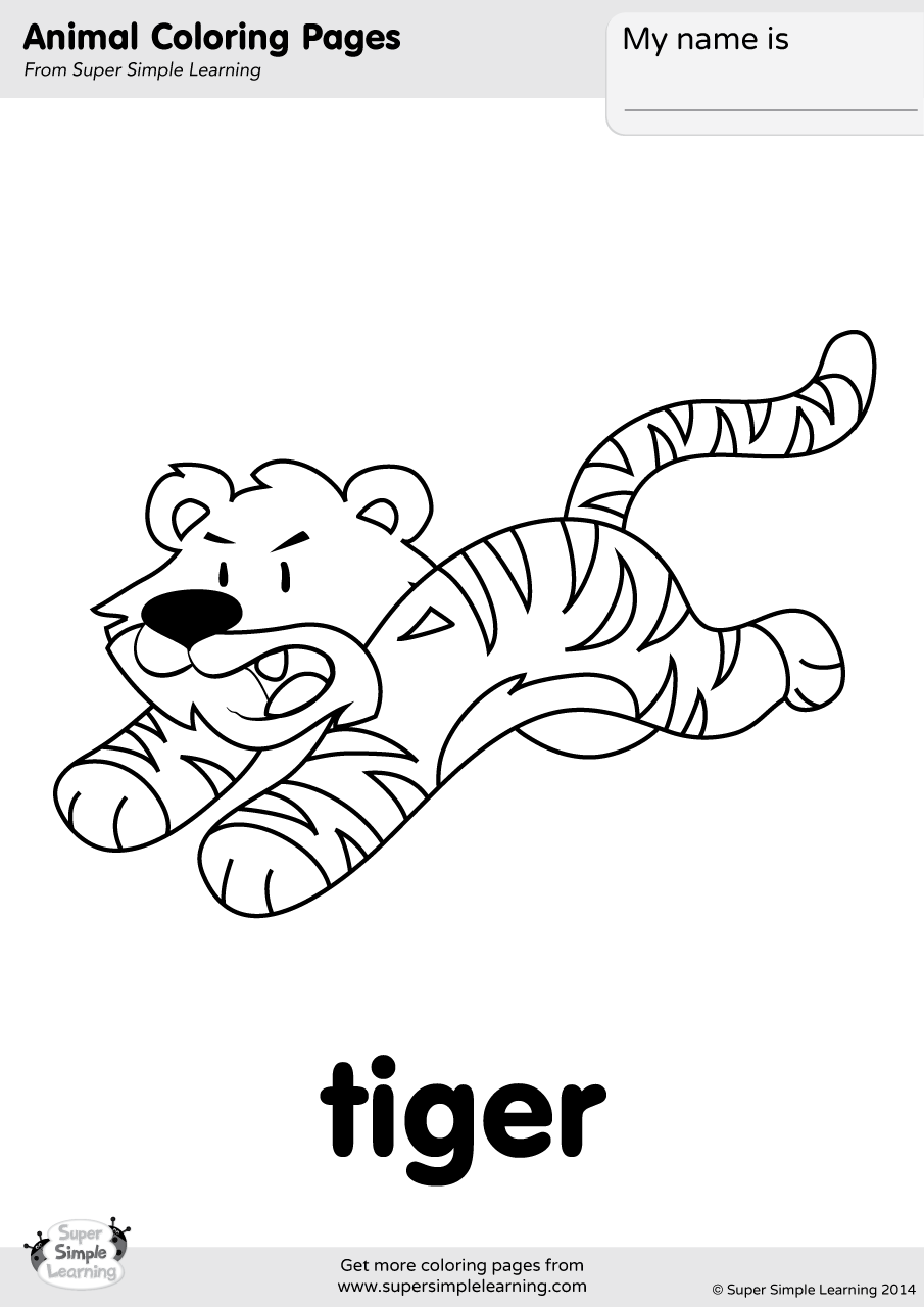 Tiger Coloring Pages for Kids Printable 55