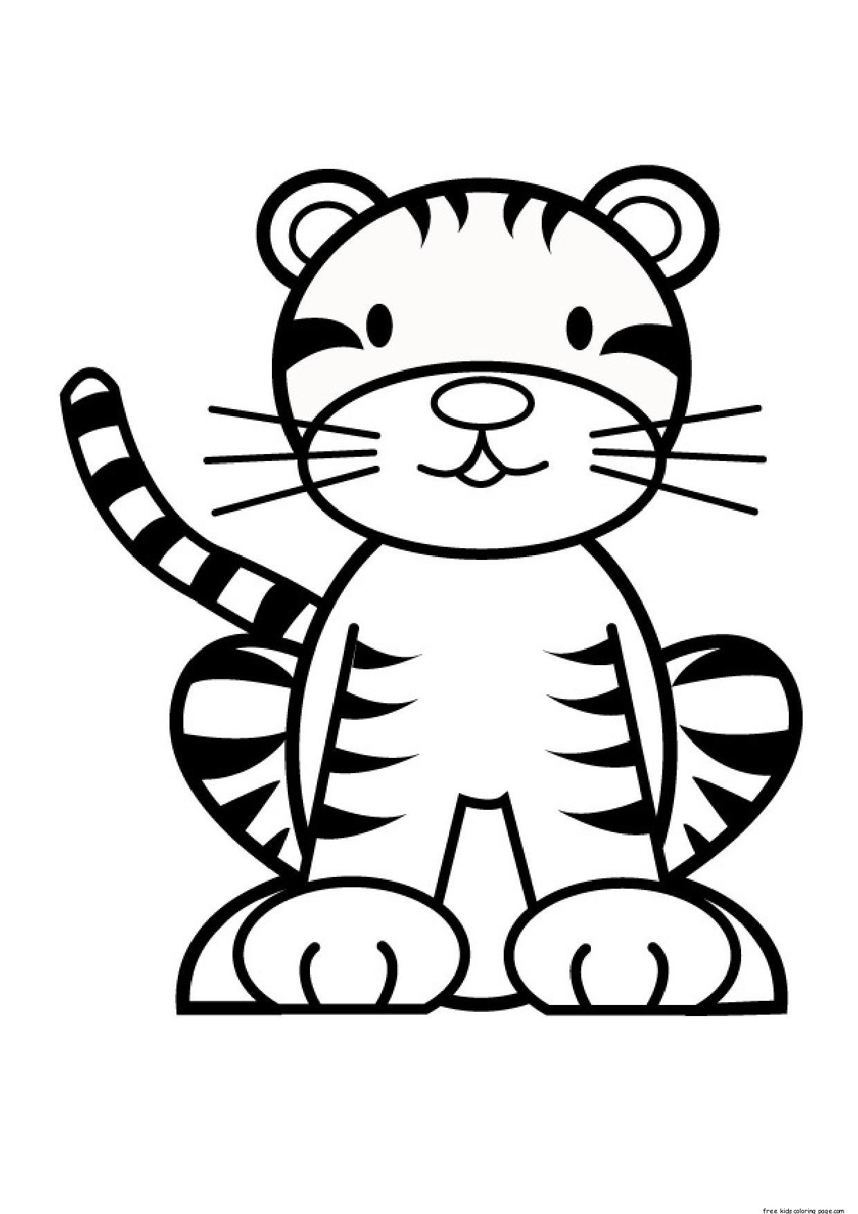 Tiger Coloring Pages for Kids Printable 59