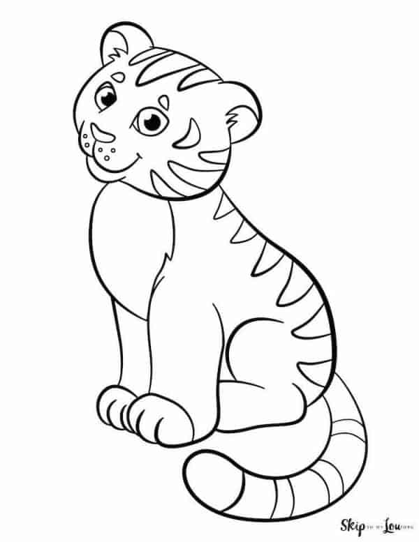 Tiger Coloring Pages for Kids Printable 64