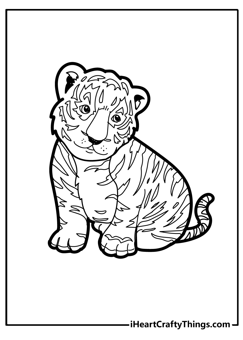 Tiger Coloring Pages for Kids Printable 68