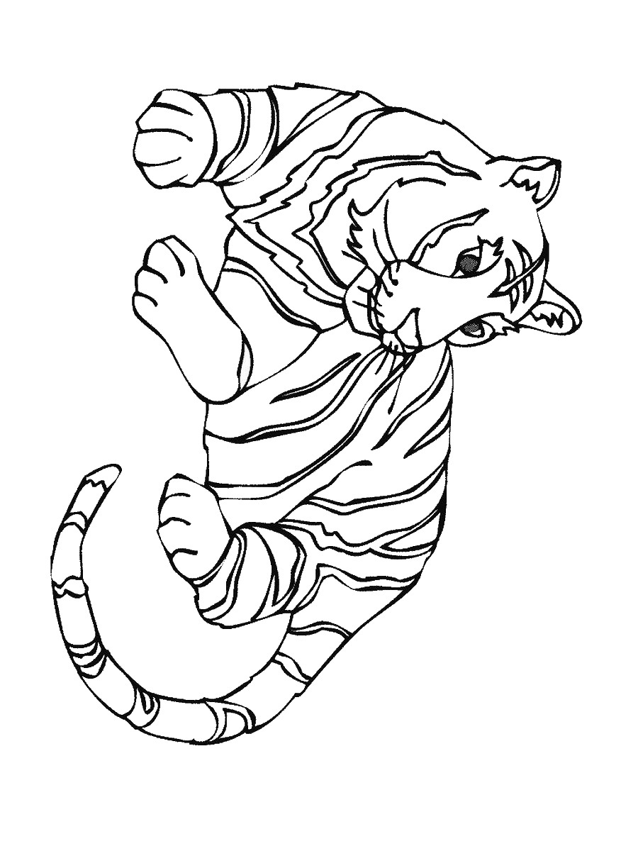 Tiger Coloring Pages for Kids Printable 75