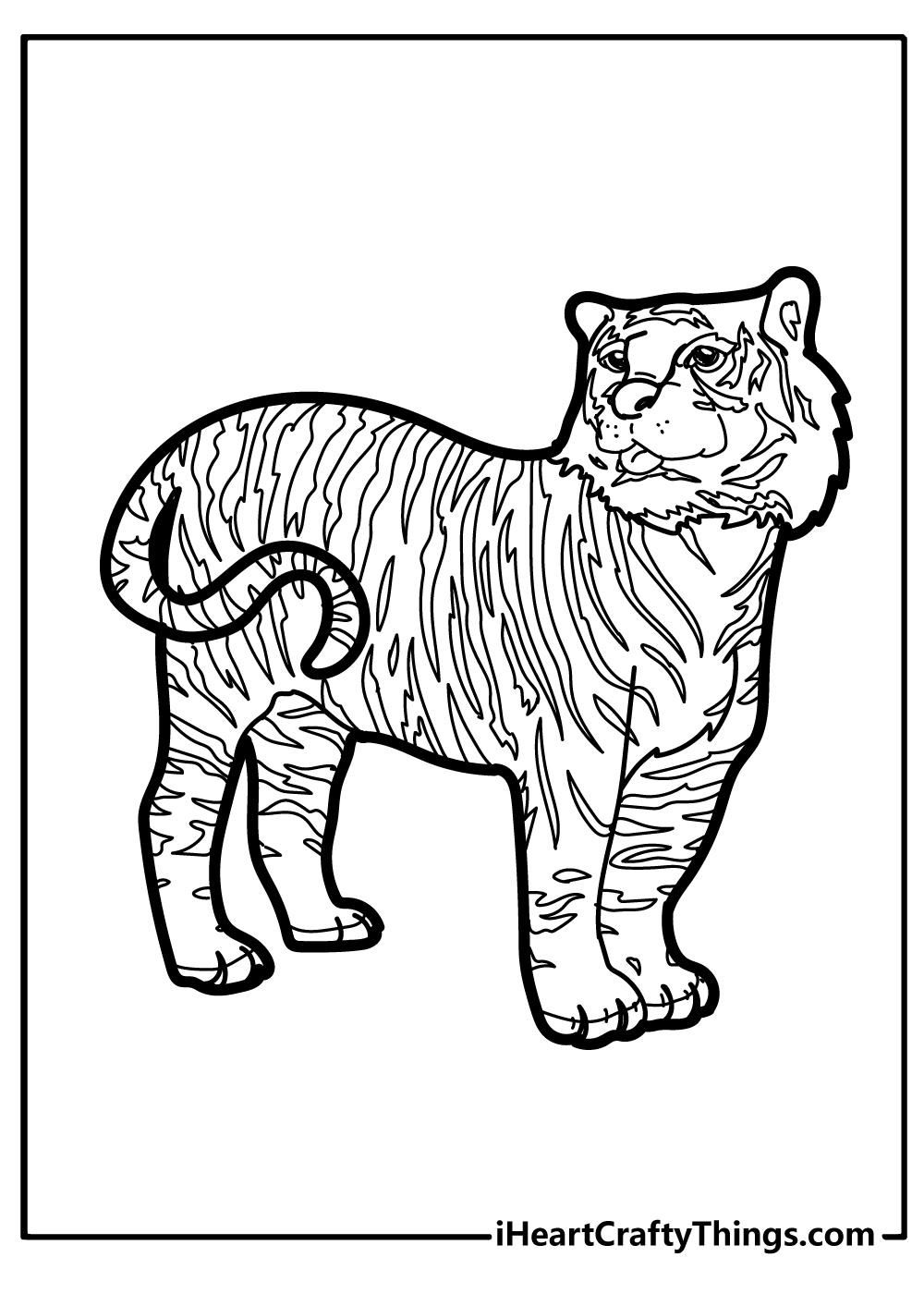 Tiger Coloring Pages for Kids Printable 80