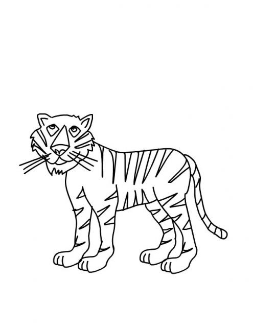 Tiger Coloring Pages for Kids Printable 9