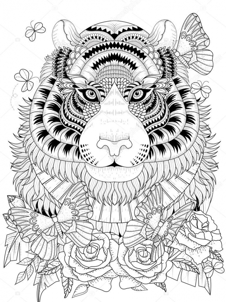 Tiger Coloring Pages for Kids Printable 97