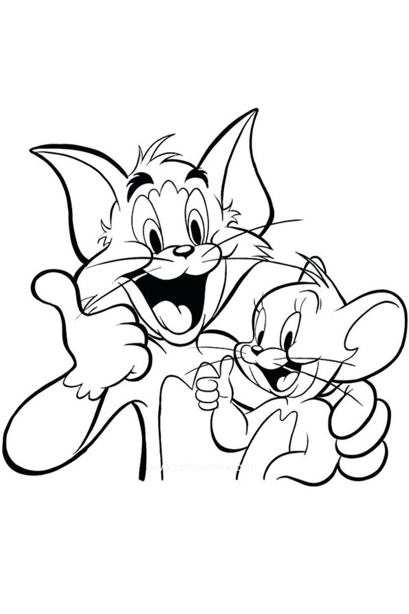 Tom and Jerry Coloring Pages Cartoon 1