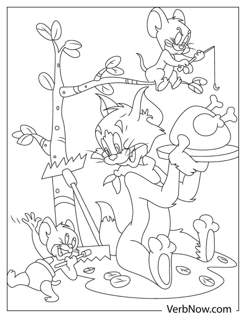 Tom and Jerry Coloring Pages Cartoon 12