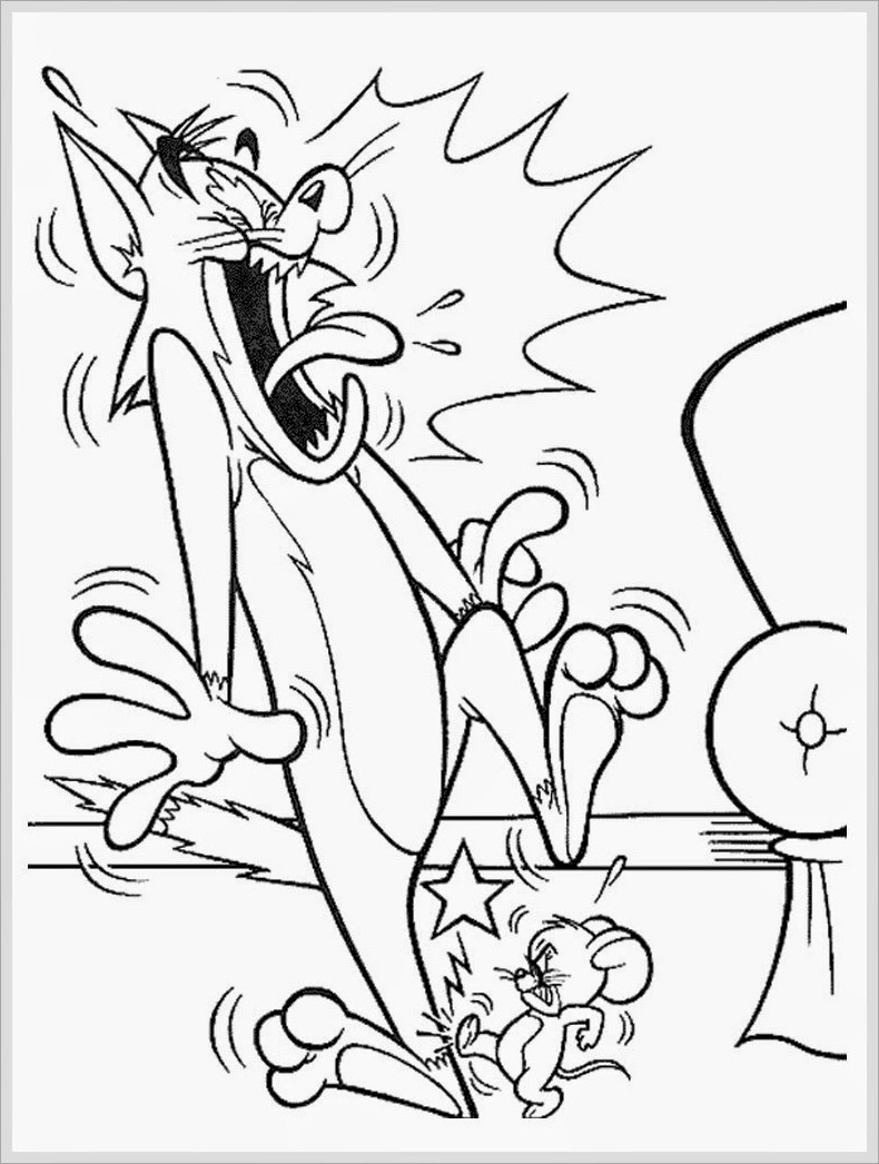 Tom and Jerry Coloring Pages Cartoon 3