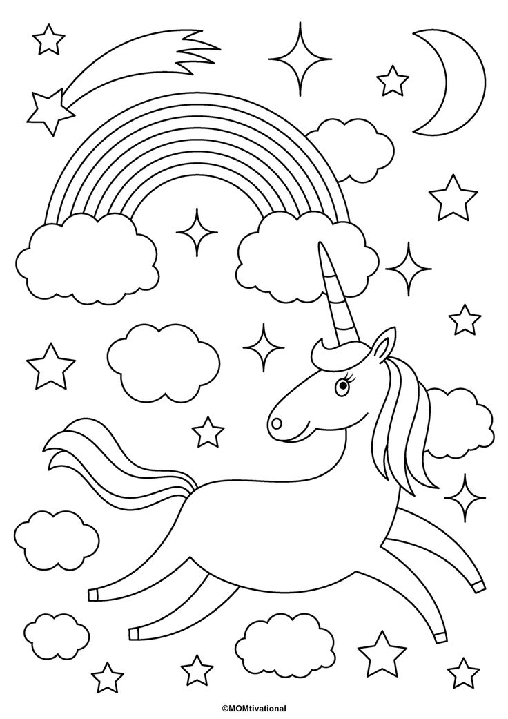 unicorn coloring pictures free