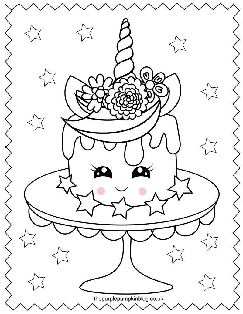 unicorn colouring page