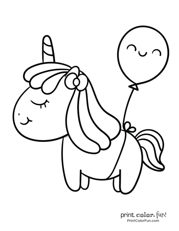 unicorn printable coloring page