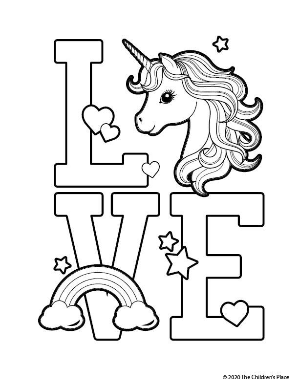 unicorn printable coloring pages