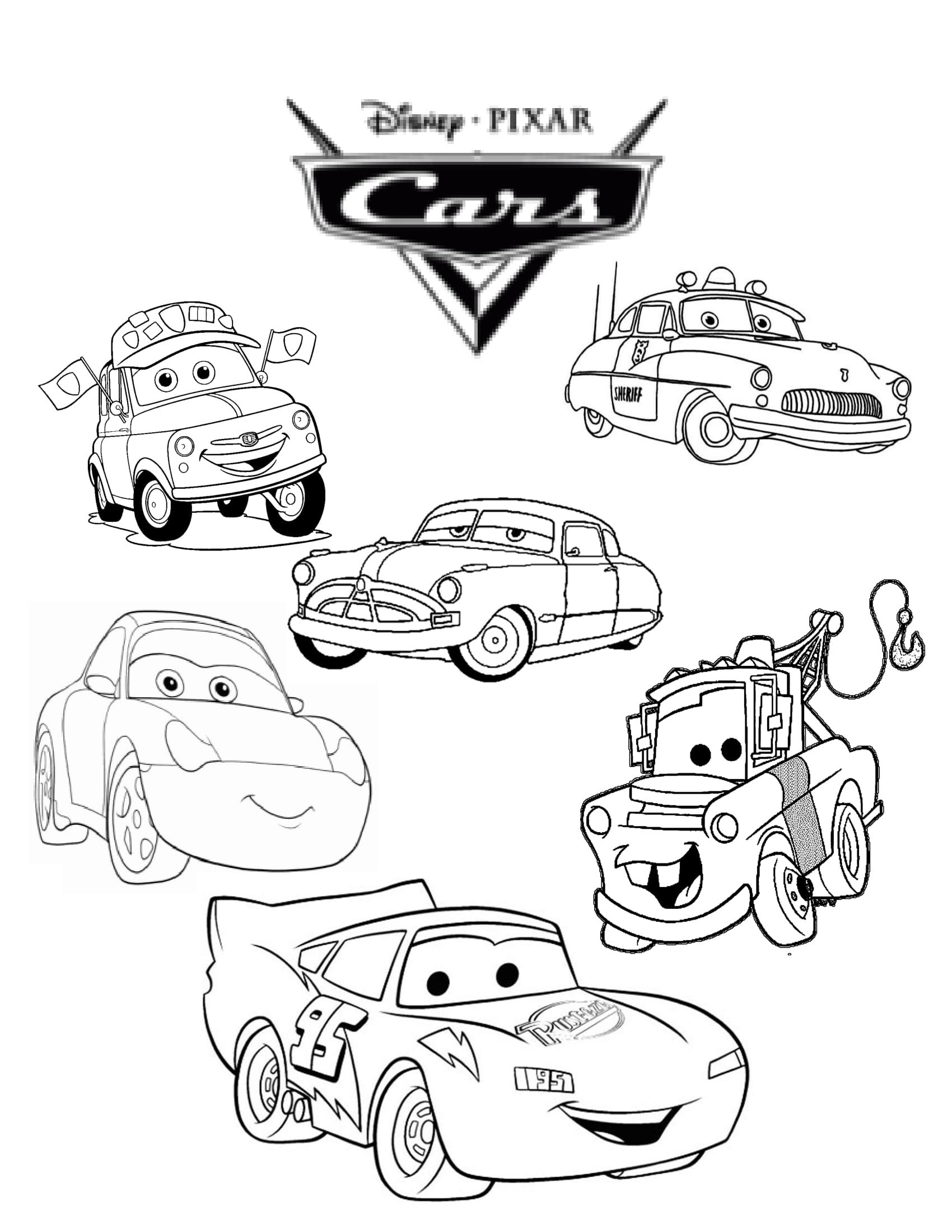 100 Free Cars Movie Coloring Pages: Rev Up Your Creativity 3