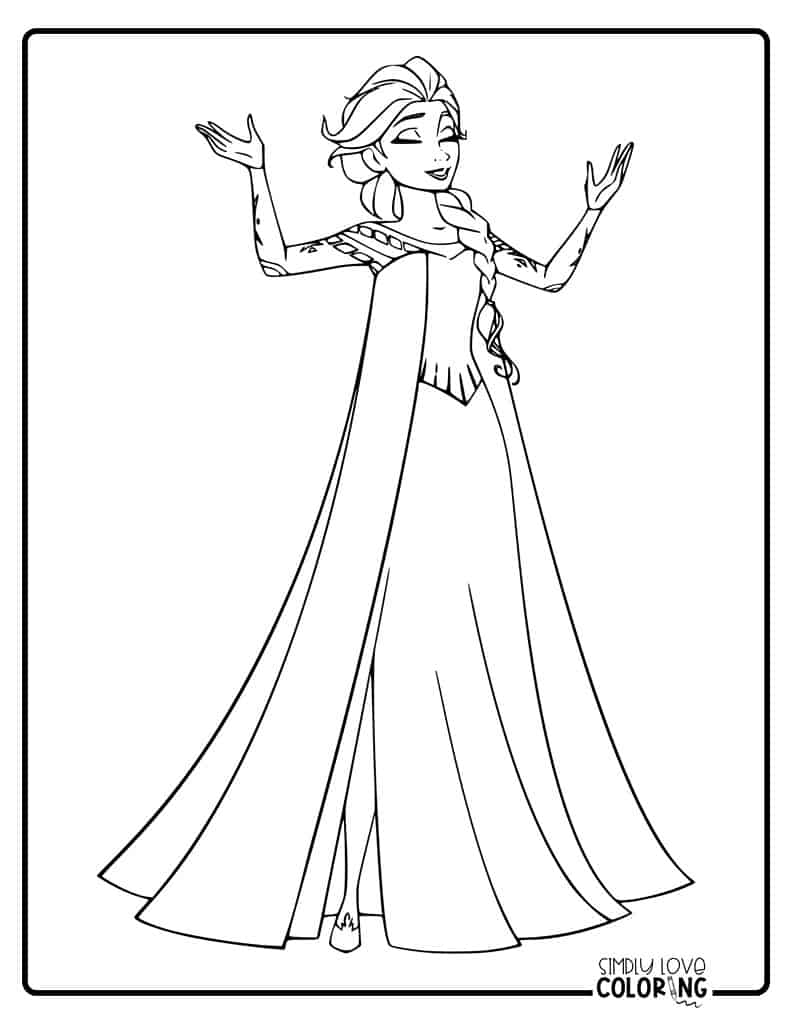 180+ Magical Elsa Coloring Pages for Frozen Fans 119