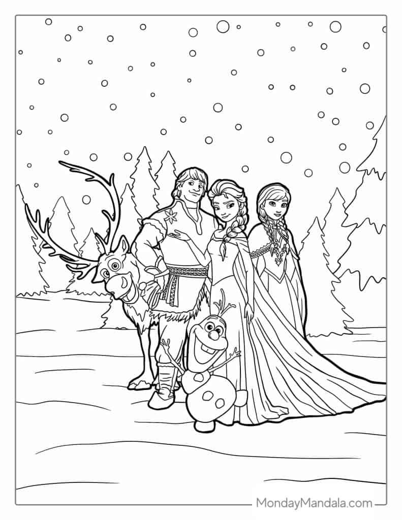 180+ Magical Elsa Coloring Pages for Frozen Fans 153