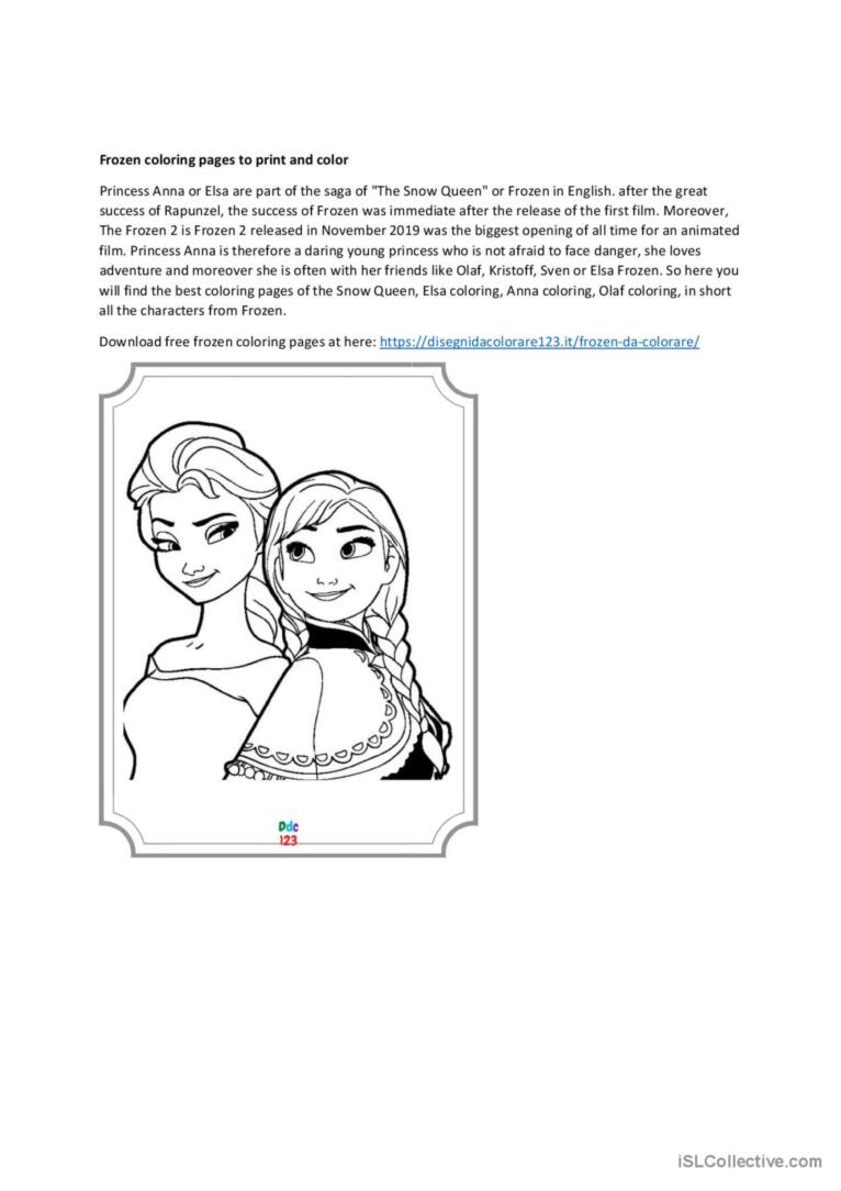 180+ Magical Elsa Coloring Pages for Frozen Fans 161