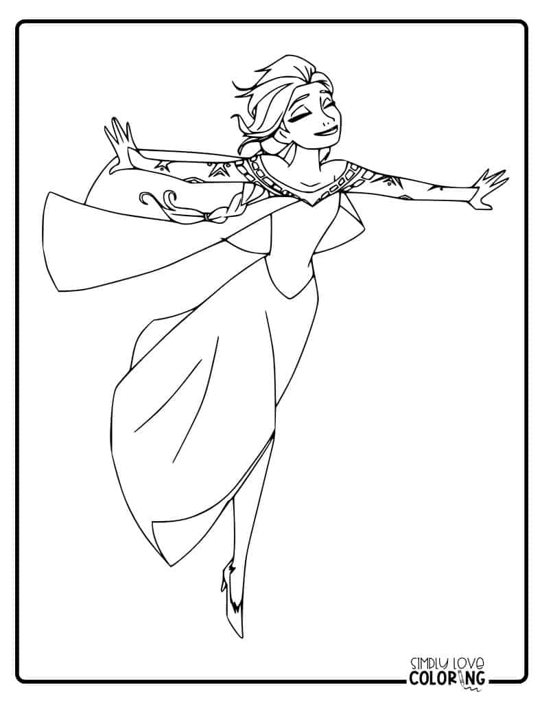 180+ Magical Elsa Coloring Pages for Frozen Fans 3