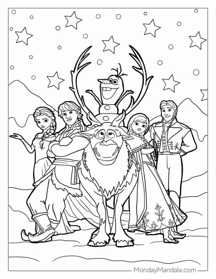 180+ Magical Elsa Coloring Pages for Frozen Fans 73