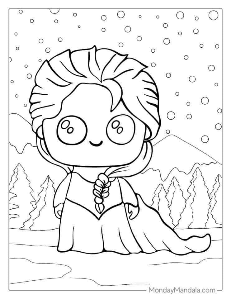 180+ Magical Elsa Coloring Pages for Frozen Fans 87