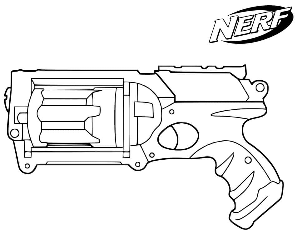 55+ Coloring Pages Nerf Gun Printables 1