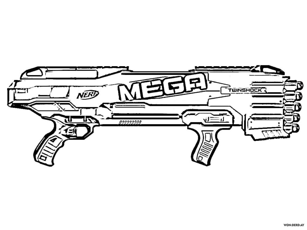 55+ Coloring Pages Nerf Gun Printables 22