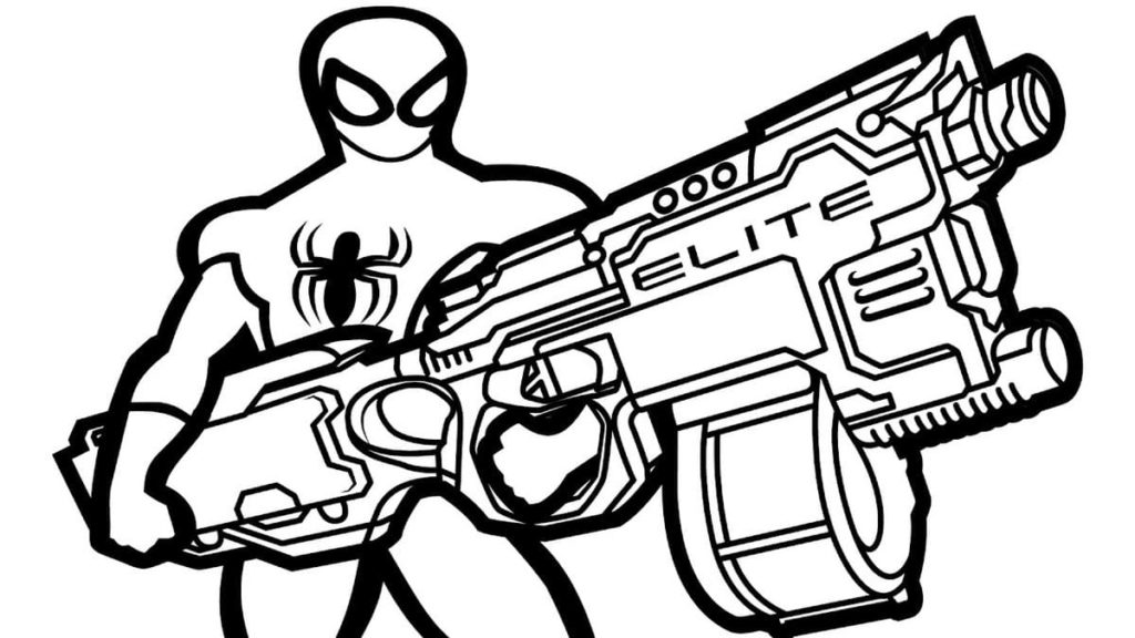 55+ Coloring Pages Nerf Gun Printables 23