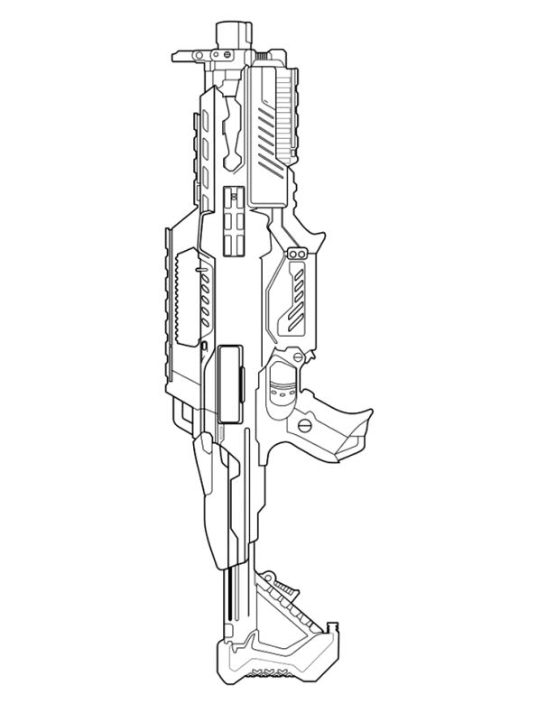 55+ Coloring Pages Nerf Gun Printables 28