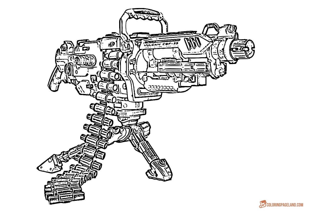 55+ Coloring Pages Nerf Gun Printables 29