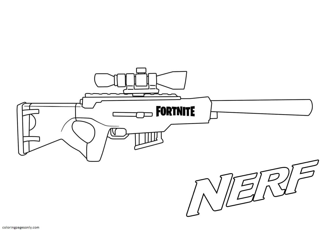 55+ Coloring Pages Nerf Gun Printables 30