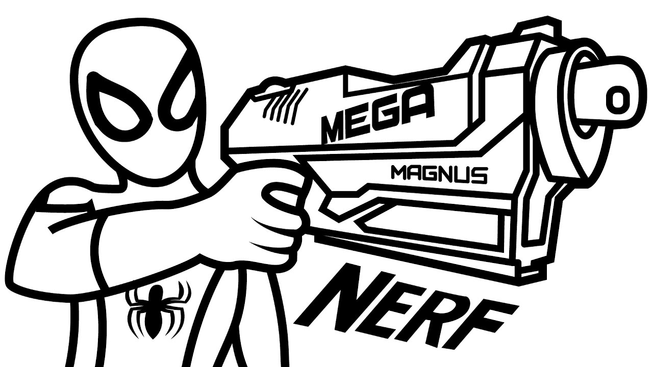 55+ Coloring Pages Nerf Gun Printables 34