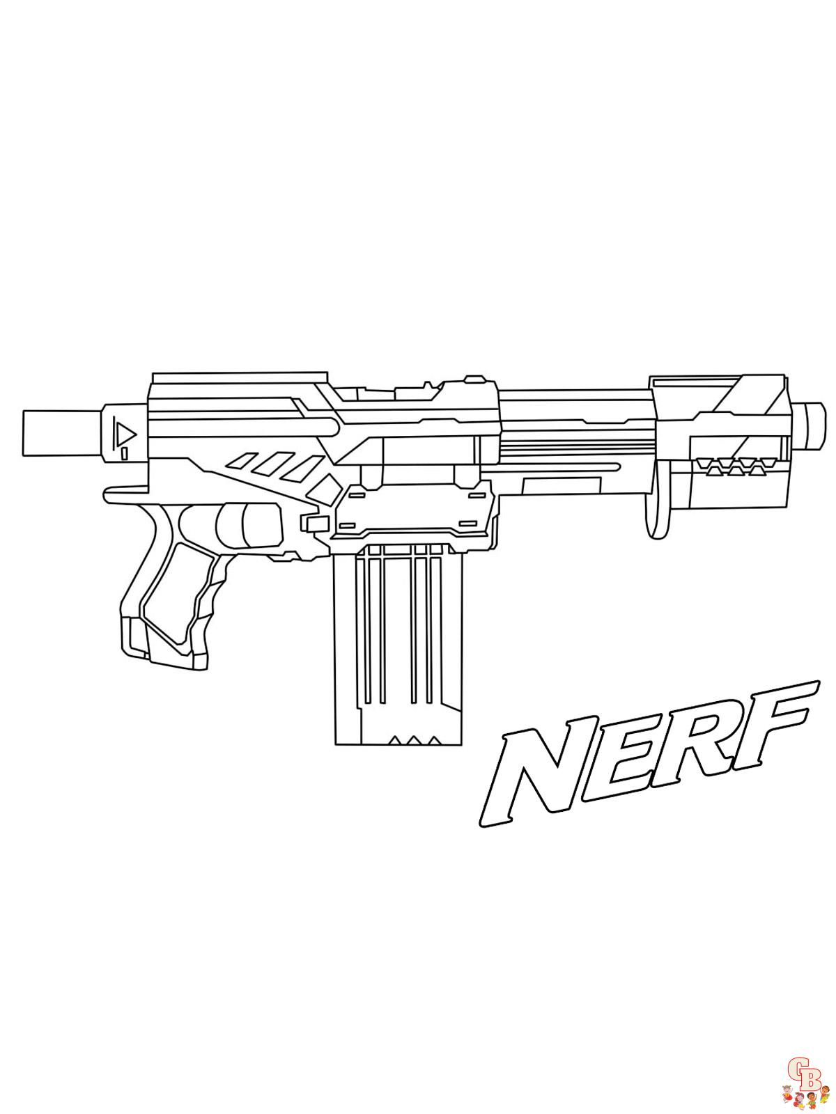 55+ Coloring Pages Nerf Gun Printables 36