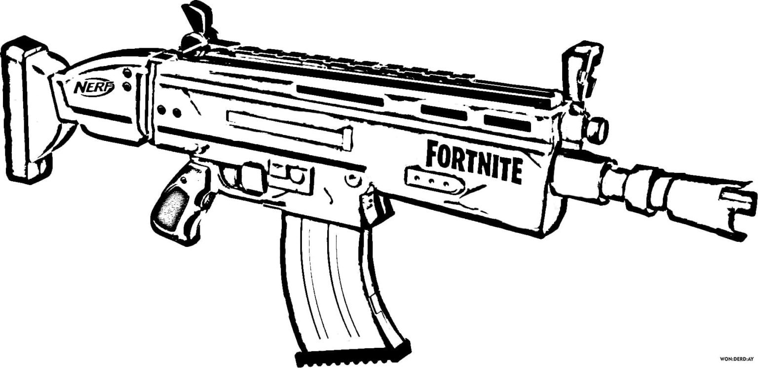 55+ Coloring Pages Nerf Gun Printables 39