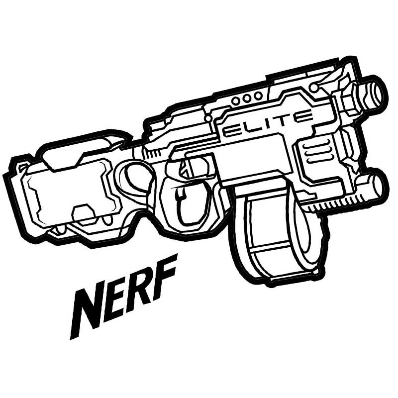 55+ Coloring Pages Nerf Gun Printables 41