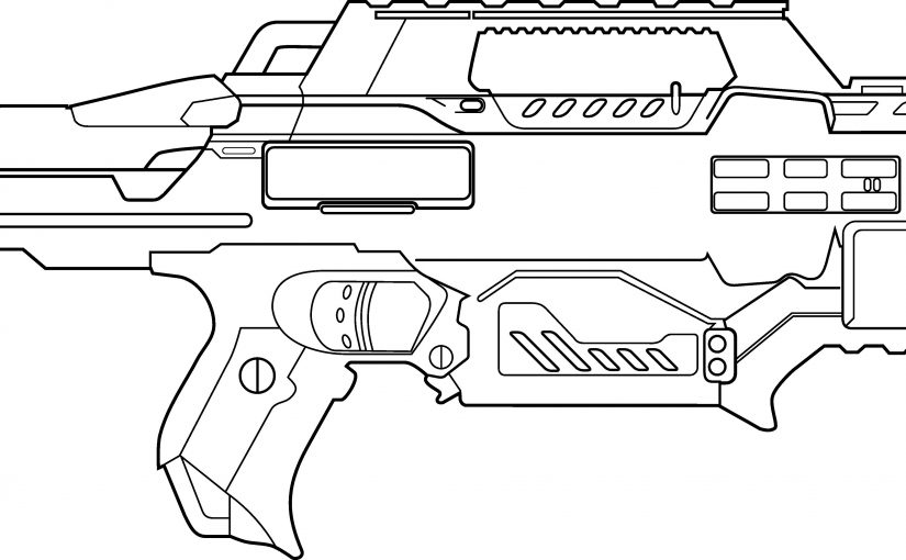 55+ Coloring Pages Nerf Gun Printables 49