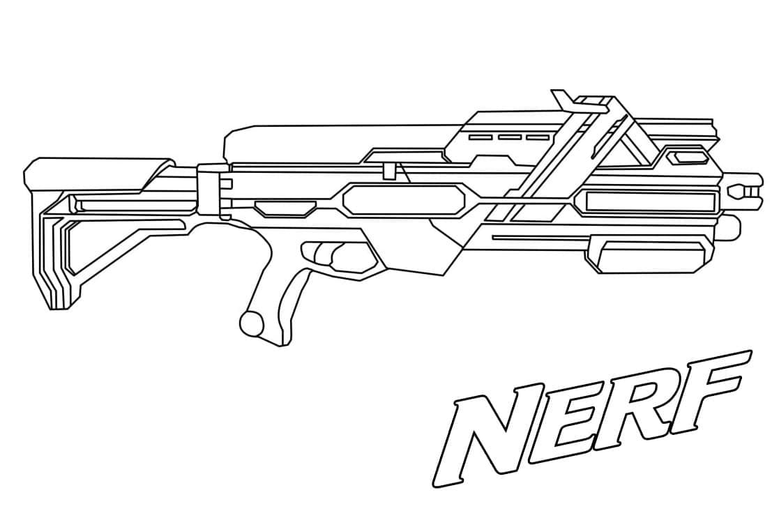 55+ Coloring Pages Nerf Gun Printables 53