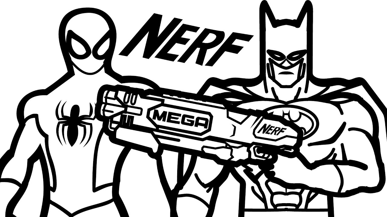 55+ Coloring Pages Nerf Gun Printables 56