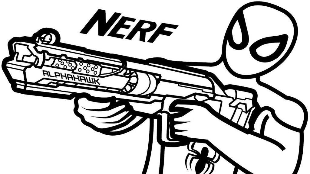 55+ Coloring Pages Nerf Gun Printables 61