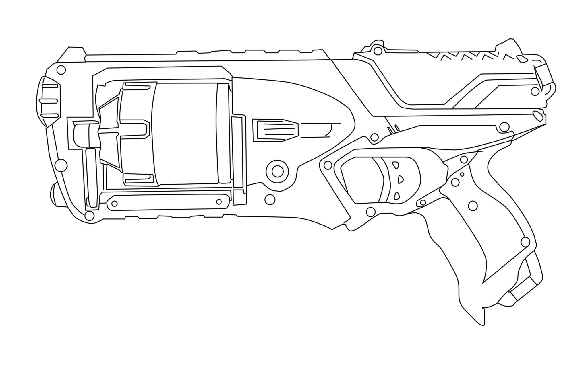 55+ Coloring Pages Nerf Gun Printables 63