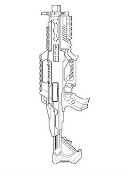 55+ Coloring Pages Nerf Gun Printables 68