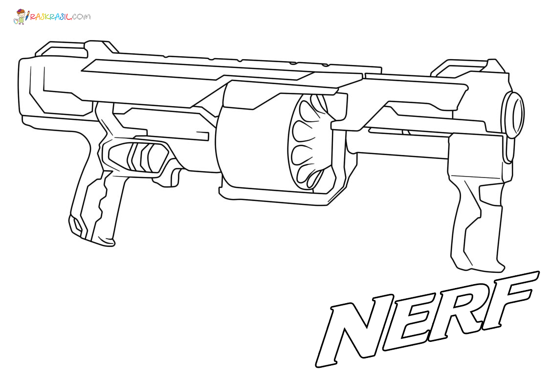 55+ Coloring Pages Nerf Gun Printables 7