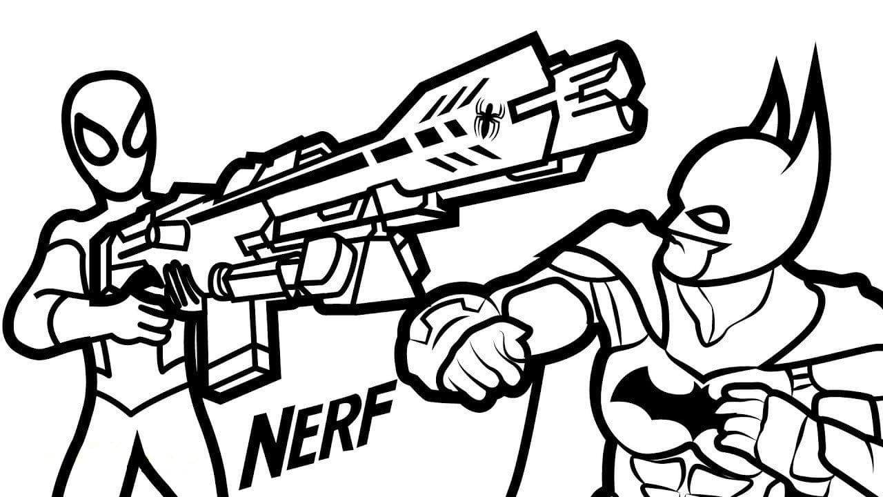 55+ Coloring Pages Nerf Gun Printables 74