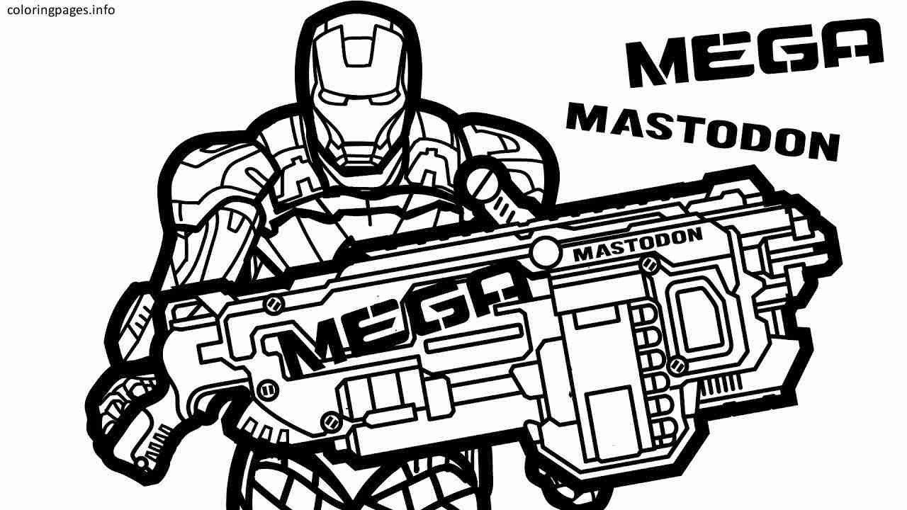 55+ Coloring Pages Nerf Gun Printables 78