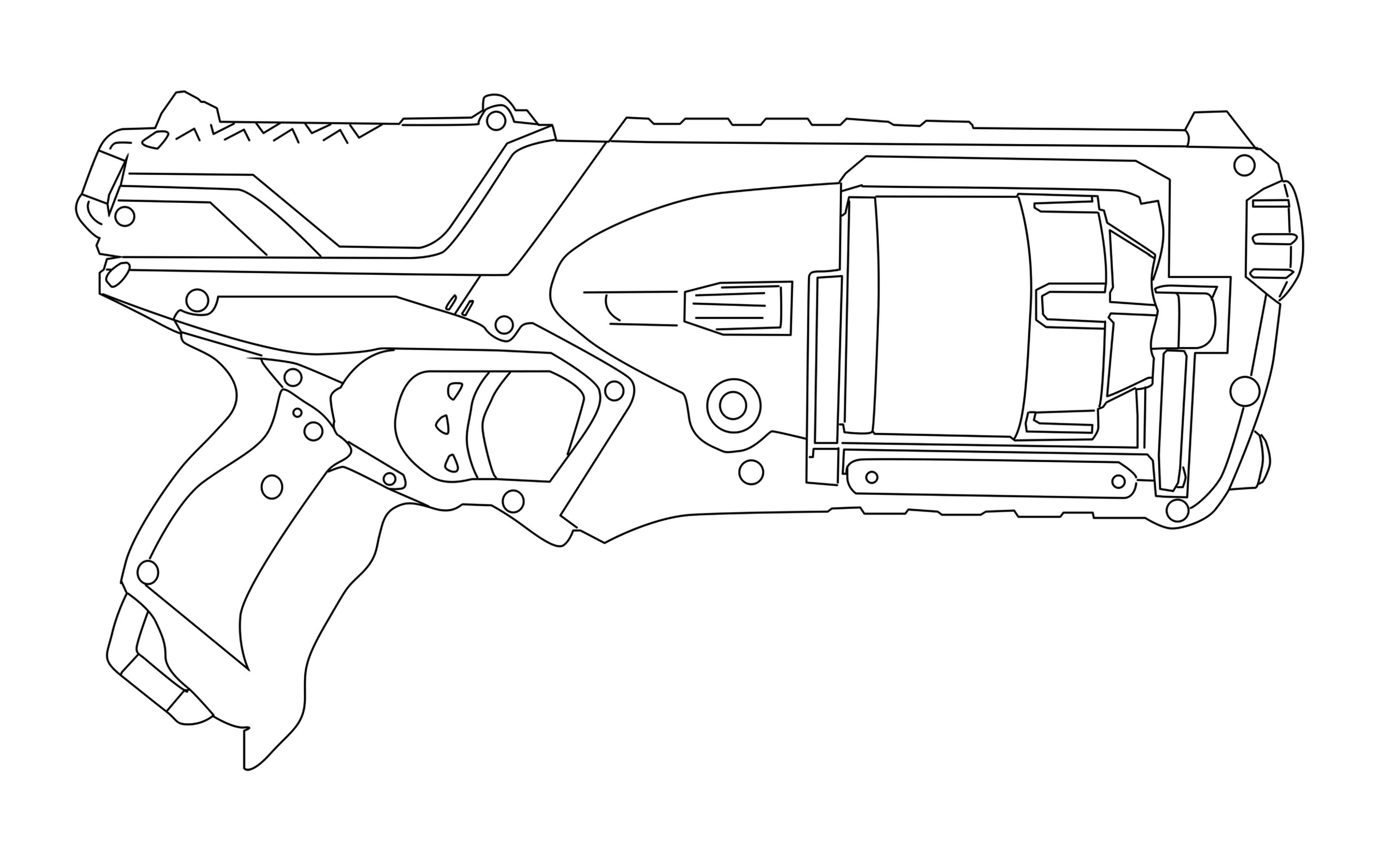 55+ Coloring Pages Nerf Gun Printables 8