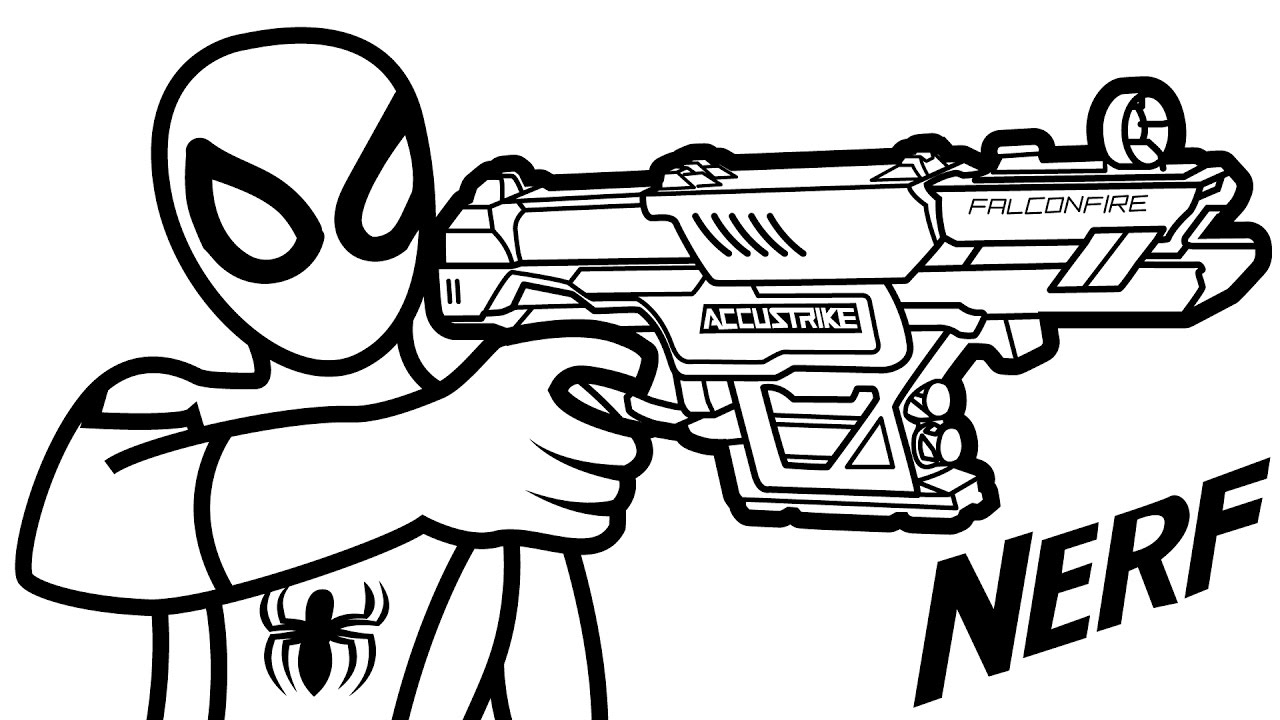 55+ Coloring Pages Nerf Gun Printables 85