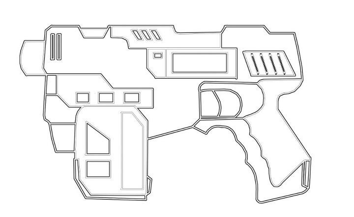 55+ Coloring Pages Nerf Gun Printables 88