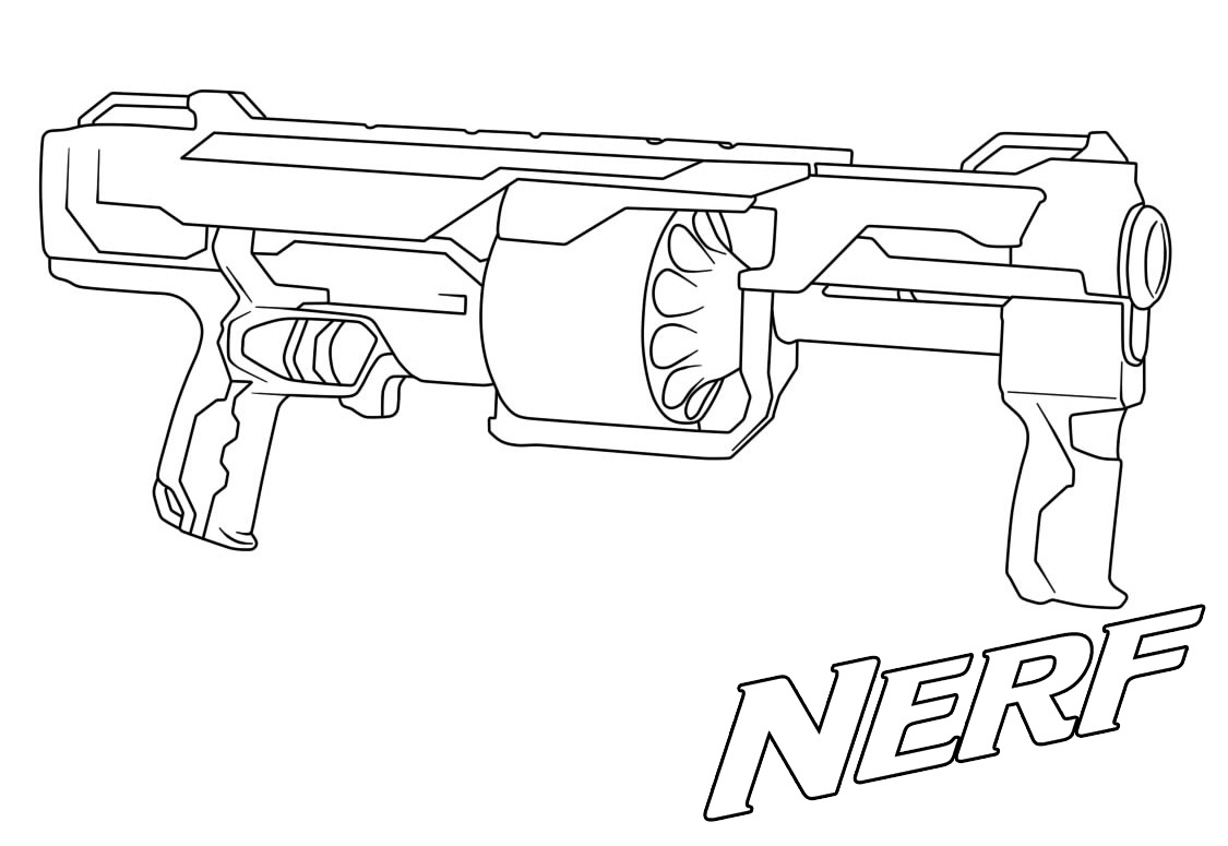 55+ Coloring Pages Nerf Gun Printables 95