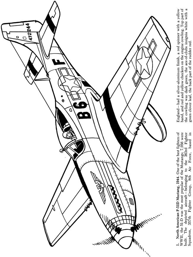 Air Plane Coloring Pages Free Printable 1